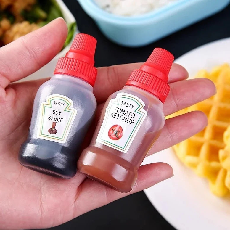 Mini Tomato Ketchup Bottle Portable Small Sauce Container Salad Dressing Pantry S For Bento Box Household Plastic Gravy Boat
