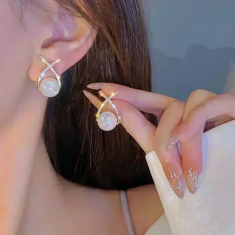 Concave Convex Uneven Ear Accessories Alloy Gift For Women's Gift Gold Colour Earring Ear Stud Heart Earrings Fashion Jewelry
