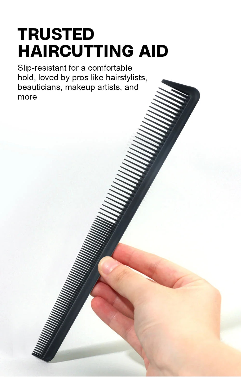 2pcs Set Professional Barbershop Hairdressing Dense Teeth Comb Anti-Static Edge Corner Comb Flat Haircut Styling Trimming Tools