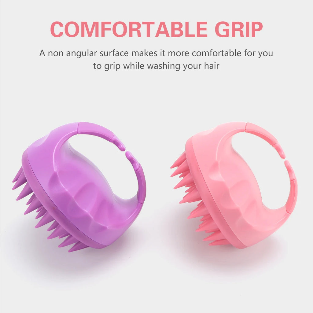Silicone Scalp Massager - Deep Cleansing Shampoo Brush for Itchy Scalp & Professional Hair Care | Essential Oil Shampoo Comb