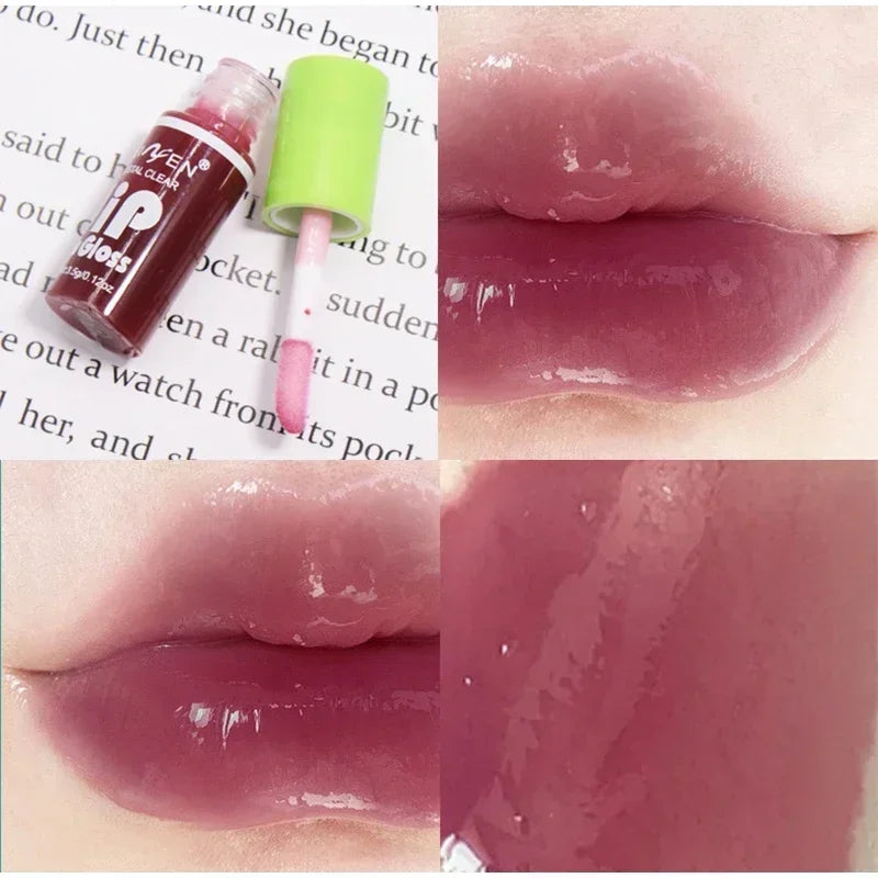 6Pcs Water Glow Jelly Moisturizing Lip Gloss Set Transparent Lip Glaze Oil Hydrating Lip Plumper Liquid Lipstick Lips Cosmetic