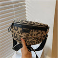New Fashion Leopard Women Waist Bag Female Phone Purses Ladies Chest Wide Strap Crossbody Shoulder Bags Small Chain Fanny Packs