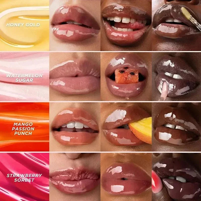 2025 Original Gisou Honey Watermelon Strawberry Essence Lip Oil Moisturizing Reduce Lip Lines Exfoliating Liquid Lip Gloss Care