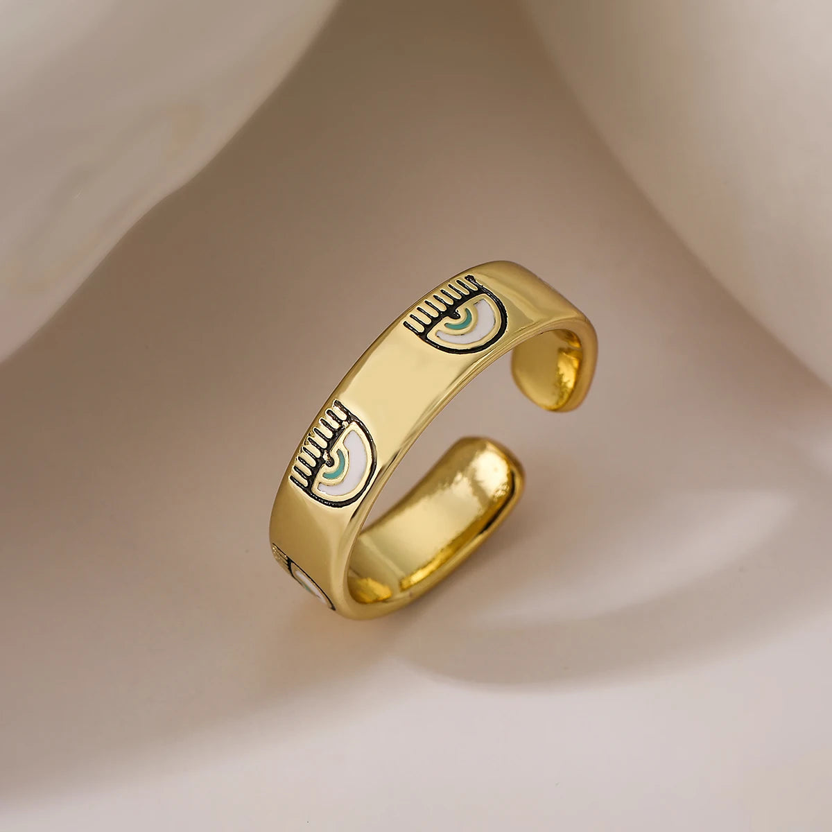 NEWBUY Trendy Gold Color Copper Geometric Jewelry Luxury AAA Cubic Zirconia Wedding Ring For Elegant Women Engagement Gift