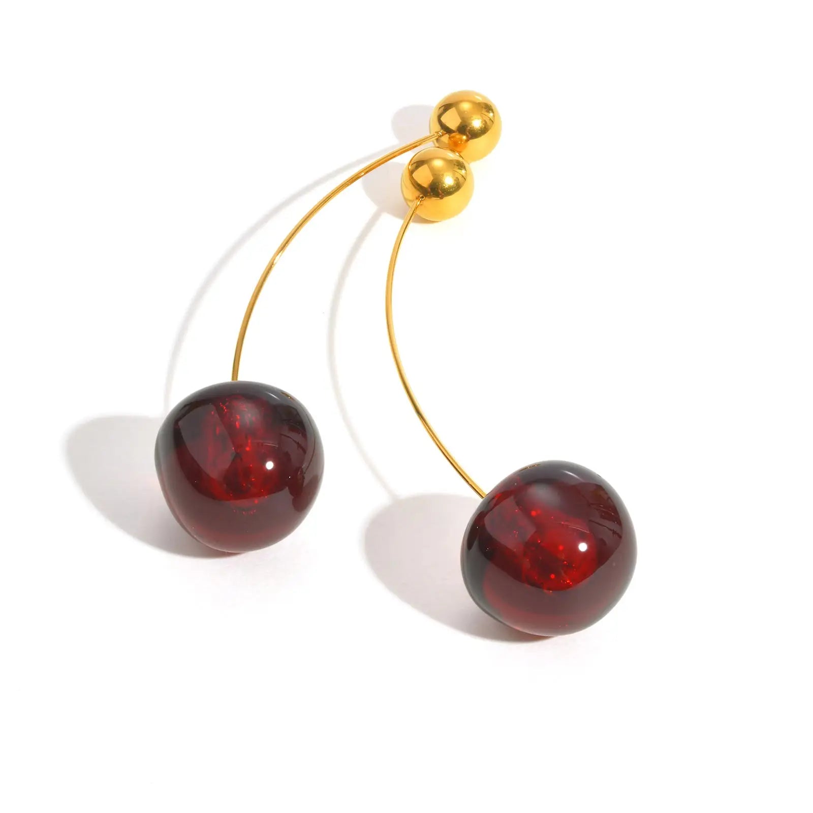 Unique Solid Cherry Earrings,Women's Stainless Steel Earrings,Trendy Party Jewelry Mother's Day Gift