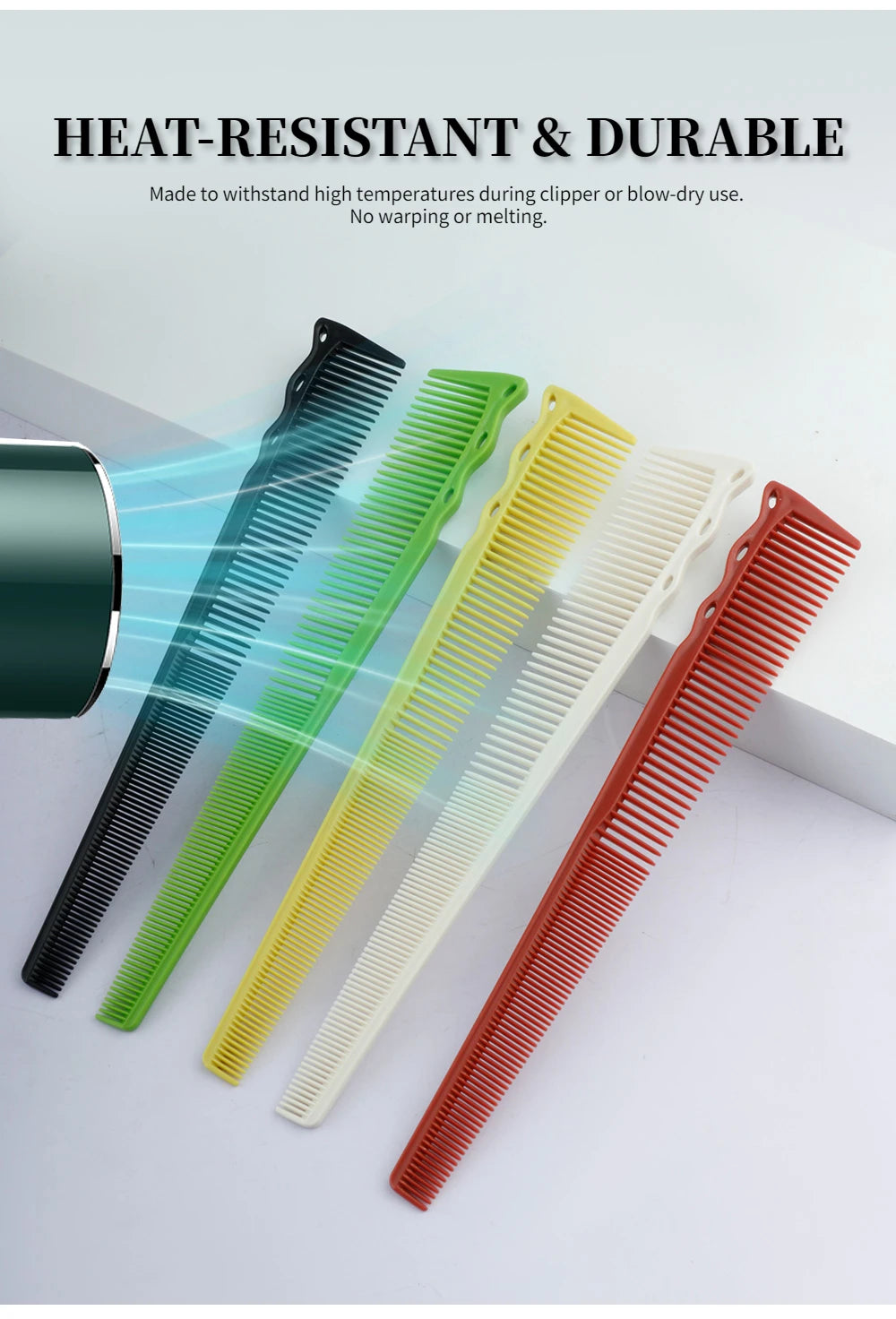 1/5PCS Barber Side Corners Fade Combs Pro Tapered Haircut Combs For Men Women Heat Resistant Smooth Hair Comb Styling Tools