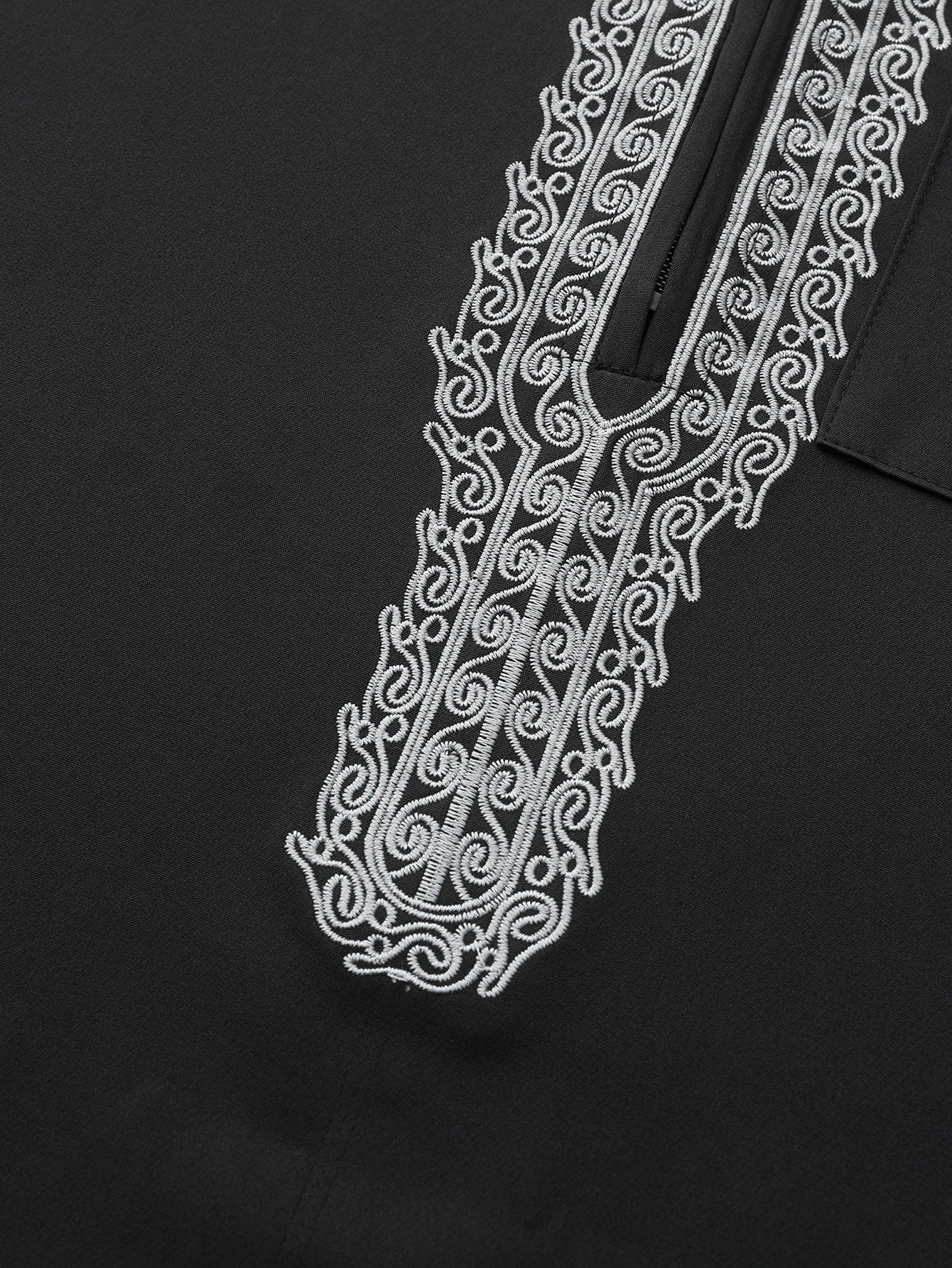 New Moroccan thobe long-sleeved embroidered hood design Muslim man abaya Islamic loose man