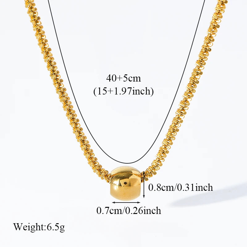 EILIECK 316L Stainless Steel Gold Color Shell Starfish Zircon Pendant Necklace For Women Fashion New Gift Neck Chain Jewelry