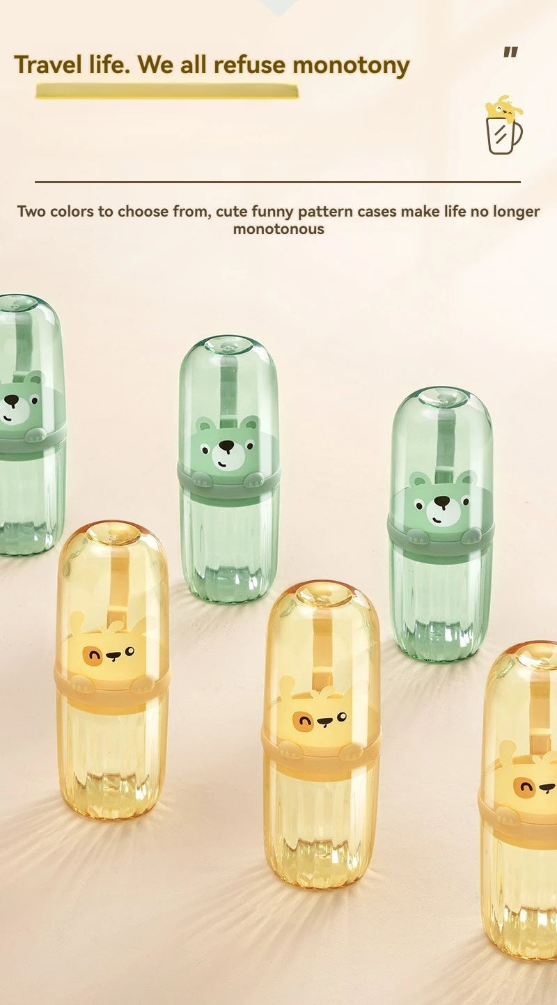 Creative Cartoon Toothbrush Storage Box Children's Set Travel Mouthwash Cup Portable Home Washing and Toothpaste Storage