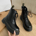 Minimalist Women Boots Casual Shoes Leather Chelsea ladies Classic Punk Female Goth Shoes High Platform Boots Women Botas Mujer