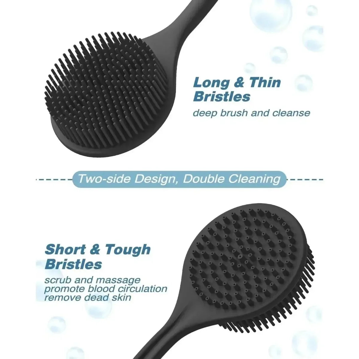 4PCS Set Silicone Body Scrubber Soft Exfoliating Brush for Face Gentle Shower Massage and Skin Cleansing Bathroom Accessories
