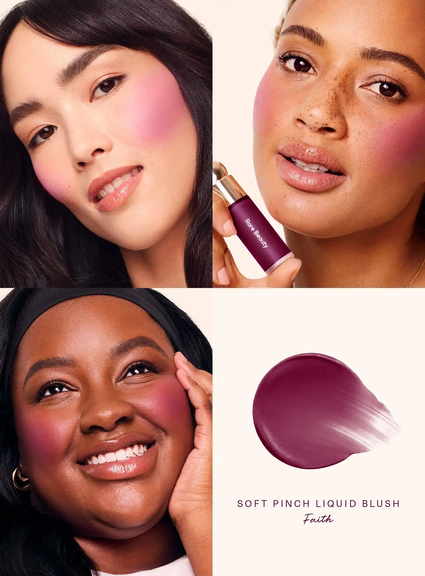Rare Beauty Liquid Blush Luminous Powder Blush Bouncy Blush Vulnerable Melting Blush Long Lasting Transfer-proof Smudge-proof