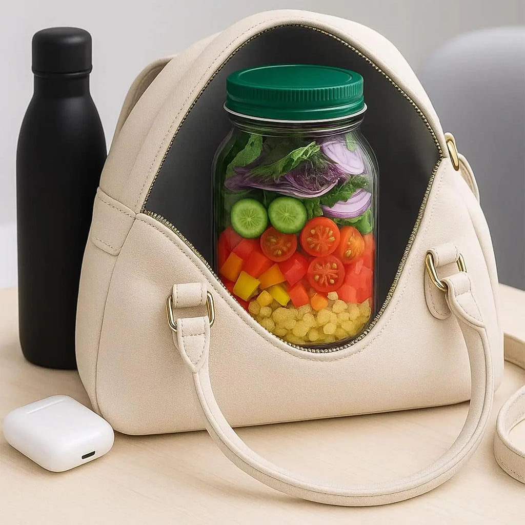 Leakproof Salad Box Plastic Salad Container with Side-opening Cover Portable Breakfast Fruit Storage Box for Picnic Home Office