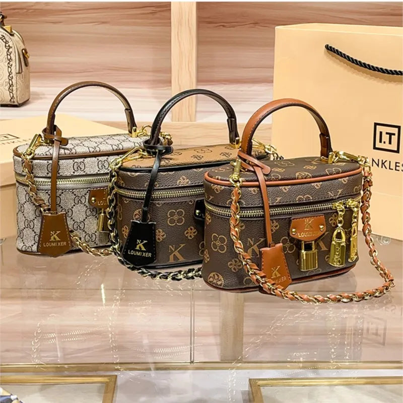 Brand women's handbag 2026 new autumn and winter retro commuting high-end designer crossbody bag bucket bag fashion