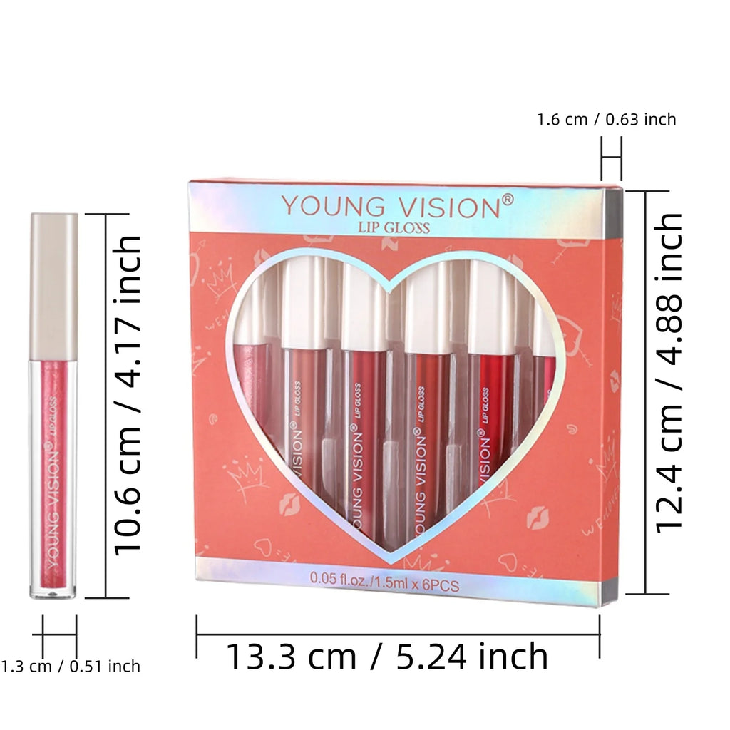 DUNUF 8 pcs matte color lasting lip gloss set three-dimensional plastic lips waterproof anti-sweat non-stick cup lipstick set