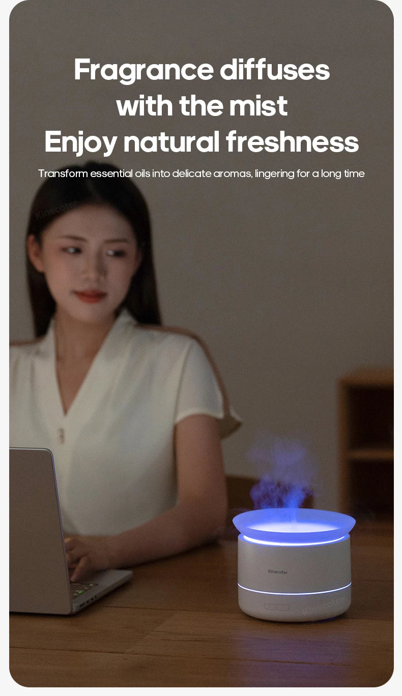 Ultra Quiet Mist Spray Surge Aromatherapy Diffuser with Colorful Lighting Essential Oil Humidifier Sprayer for Home Room Office