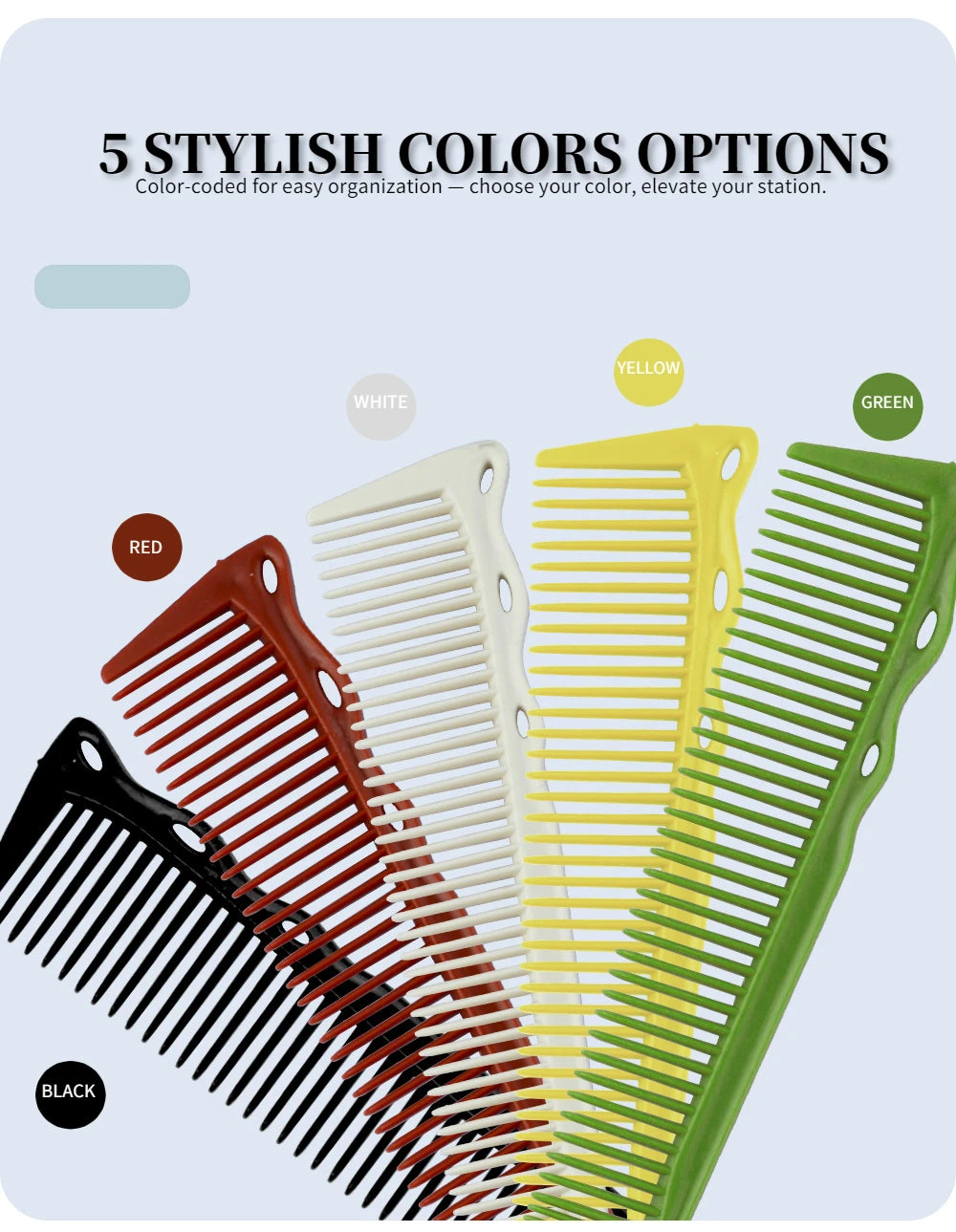 1/5PCS Barber Side Corners Fade Combs Pro Tapered Haircut Combs For Men Women Heat Resistant Smooth Hair Comb Styling Tools