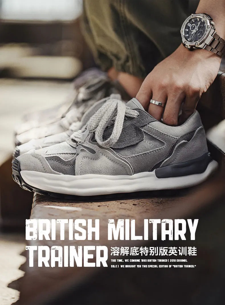 Maden Dissolve British Training Shoes Casual Breathable Sporty Sneakers Retro Thick-Sole Shoes Men's and Woman's Running Shoes
