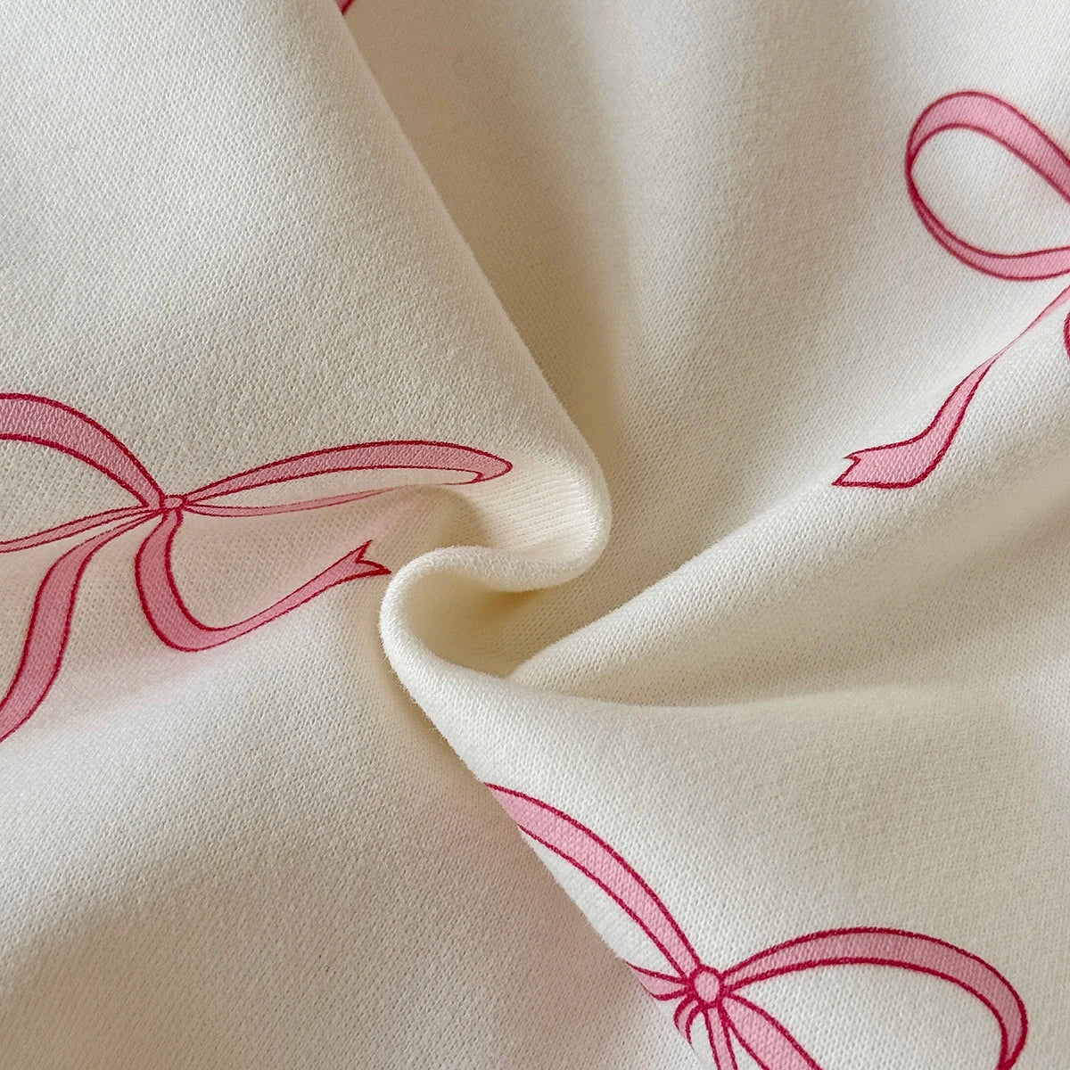 2PCS Spring Autumn New Comfortable Sweet Cute Bow Print Long Sleeves O-neck Pullover+Pant Baby Clothes for Newborn