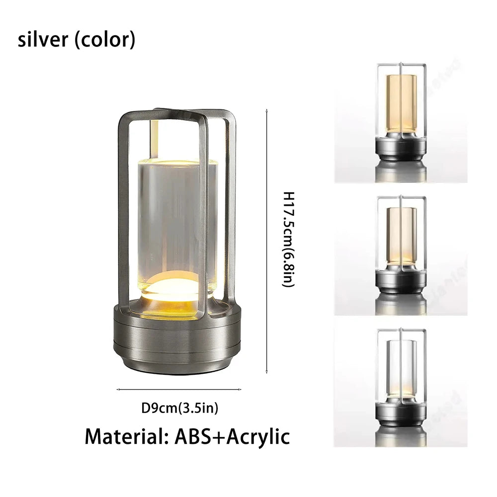 GGbingo Cordless LED Table Lamp, Rechargeable Creative Atmosphere Light for Desk, Camping, Restaurant & Bedside