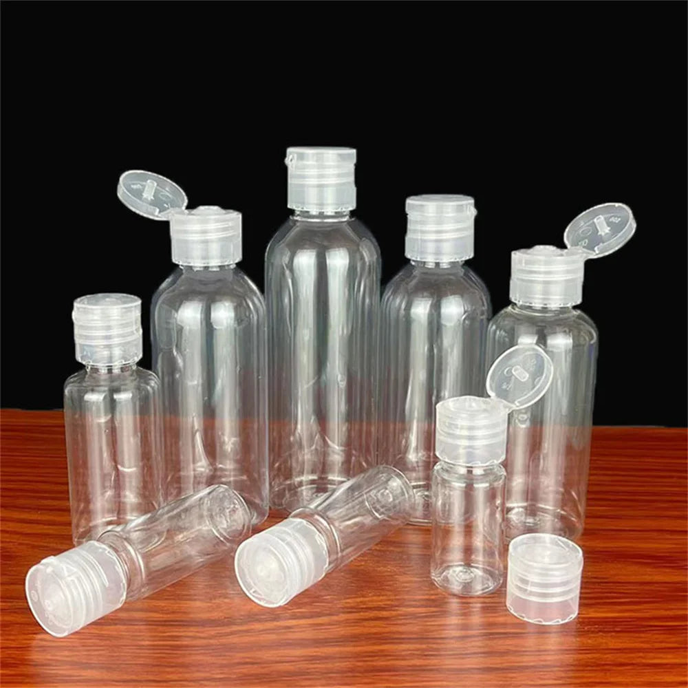 10-100ml Travel Bottles Refillable Transparent Plastic Bottle Empty Shampoo Dispenser Multi-use Travel Container For Cosmetics