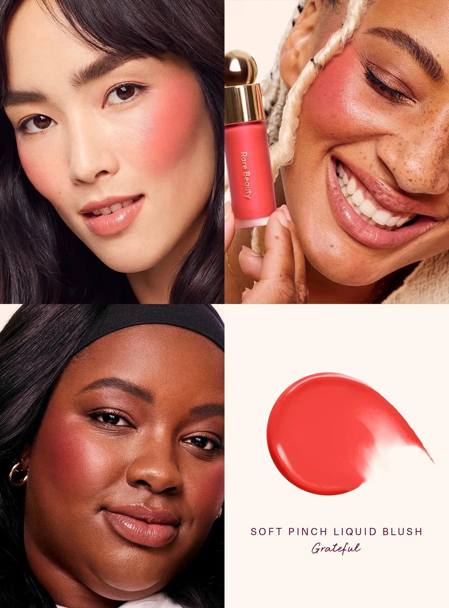 Rare Beauty Liquid Blush Luminous Powder Blush Bouncy Blush Vulnerable Melting Blush Long Lasting Transfer-proof Smudge-proof