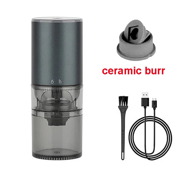Electric Coffee Grinder Automatic Coffee Bean Grinder CNC 420 Stainless Steel burr TYPE-C USB Charge for Drip Coffee Kitchen