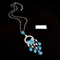 Inlaid Rhinestone Zircon Round Butterfly Jewelry Sets for Women 2025 Fashion Light Luxury High-end Wedding Earring Necklace Set