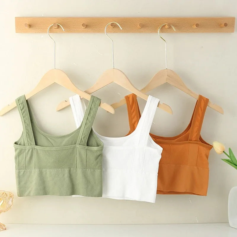 1PCBreathable Sports Bra Anti-Sweat Fitness Top Women Seamless Yoga Bra Shockproof Crop Top Push Up Sport Bra Gym Workout Top