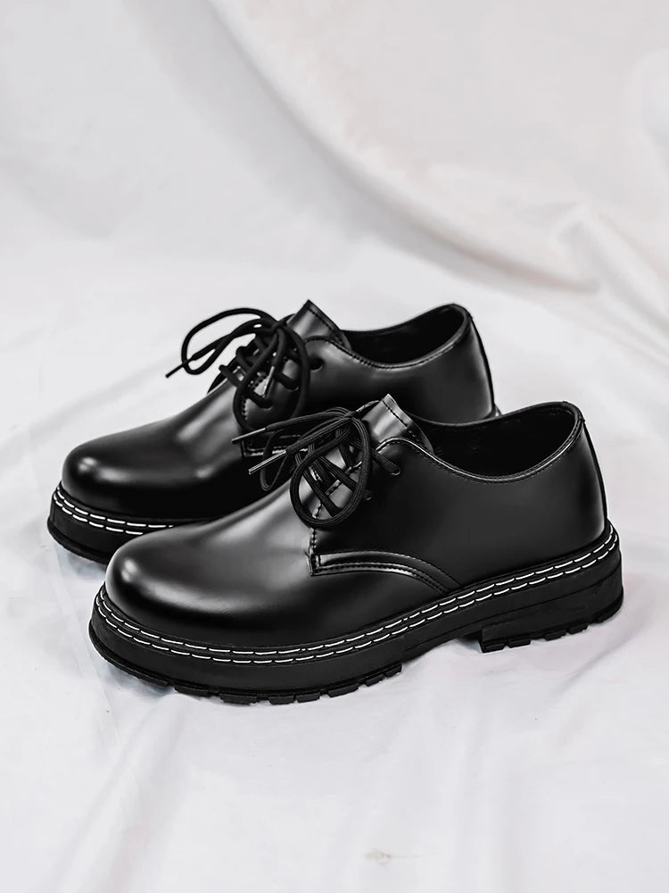 Men's Casual Loafers Black Fashionable Dress Shoes Elegant Formal Footwear Comfortable Slip-On Footgear