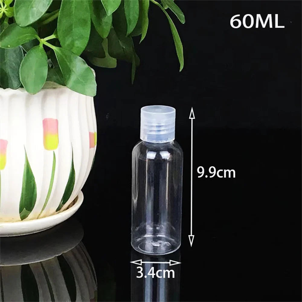 10-100ml Travel Bottles Refillable Transparent Plastic Bottle Empty Shampoo Dispenser Multi-use Travel Container For Cosmetics
