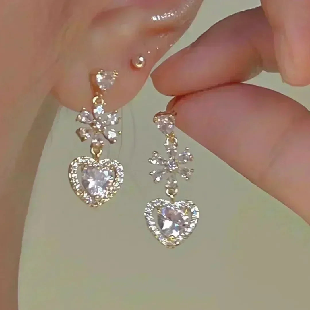 Concave Convex Uneven Ear Accessories Alloy Gift For Women's Gift Gold Colour Earring Ear Stud Heart Earrings Fashion Jewelry