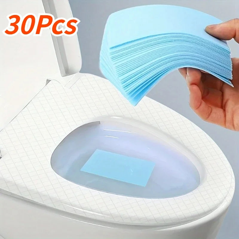 30Pcs Toilet Cleaning Sheets Effervescent Toilet Cleaners Fresh Scent Stain and Odor Eliminato For Home