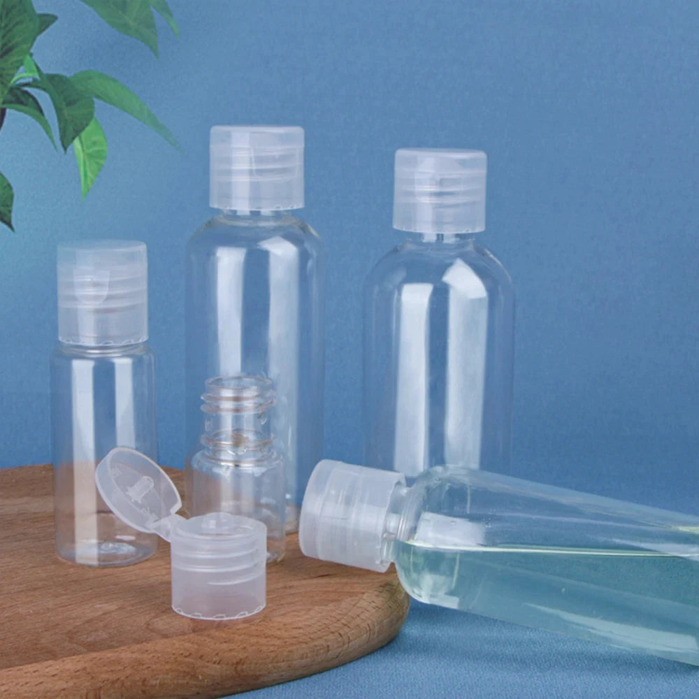 10-100ml Travel Bottles Refillable Transparent Plastic Bottle Empty Shampoo Dispenser Multi-use Travel Container For Cosmetics
