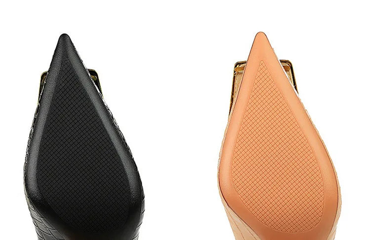 BIGTREE Shoes Women 10 Cm Metal Buckle Ladies Pumps Luxury Women's Banquet Shoes Stilettos High Heels Women Sexy Party Shoes