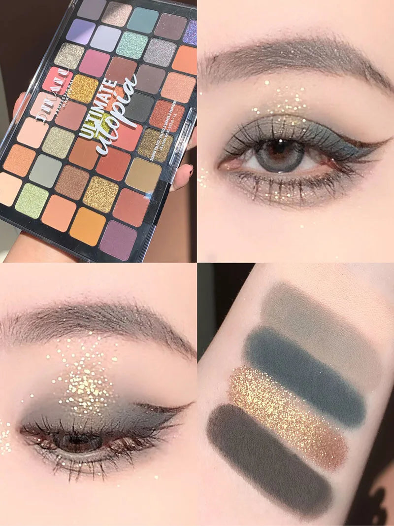 Shimmer Eyeshadow Palette 40 Colors Eye Shadows Matte Glitter Pigment Eye Shadows Wterproof Korean Eye Makeup Palette Cosmetics
