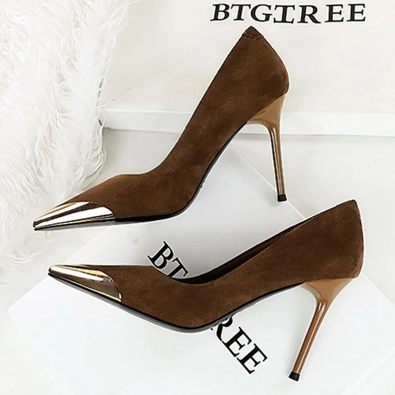 BIGTREE 2026 Spring Autumn Pointed Toe Leopard Woman Pumps Thin Heels Fashion Party Ladies Shoes Zapatillas De Mujer