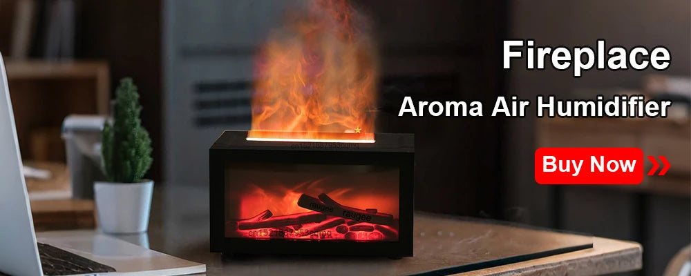 Aroma Humidifier Flame Essential Oil Diffuser Air Humidifier Aromatherapy Fragrance Diffuser with RGB Light and Remote Control