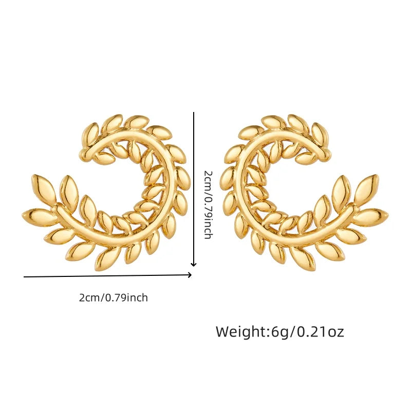 DIEYURO 316L Stainless Steel Love Pearl Round Square Fan Shaped Irregular Design Earrings Women New Trend Ear Jewelry Gift Party