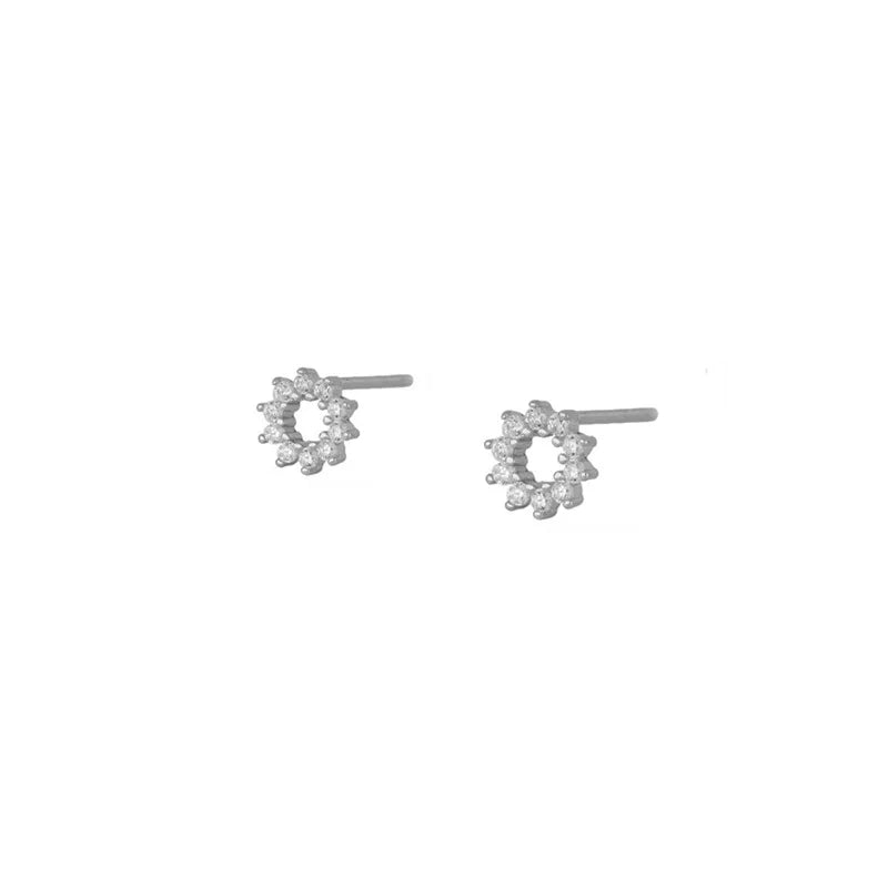 Vintage Stainless Steel Zircon Star Hoop Earrings for Women French Design 18K Gold Plated Chain Earring Punk Unisex Rock Jewelry