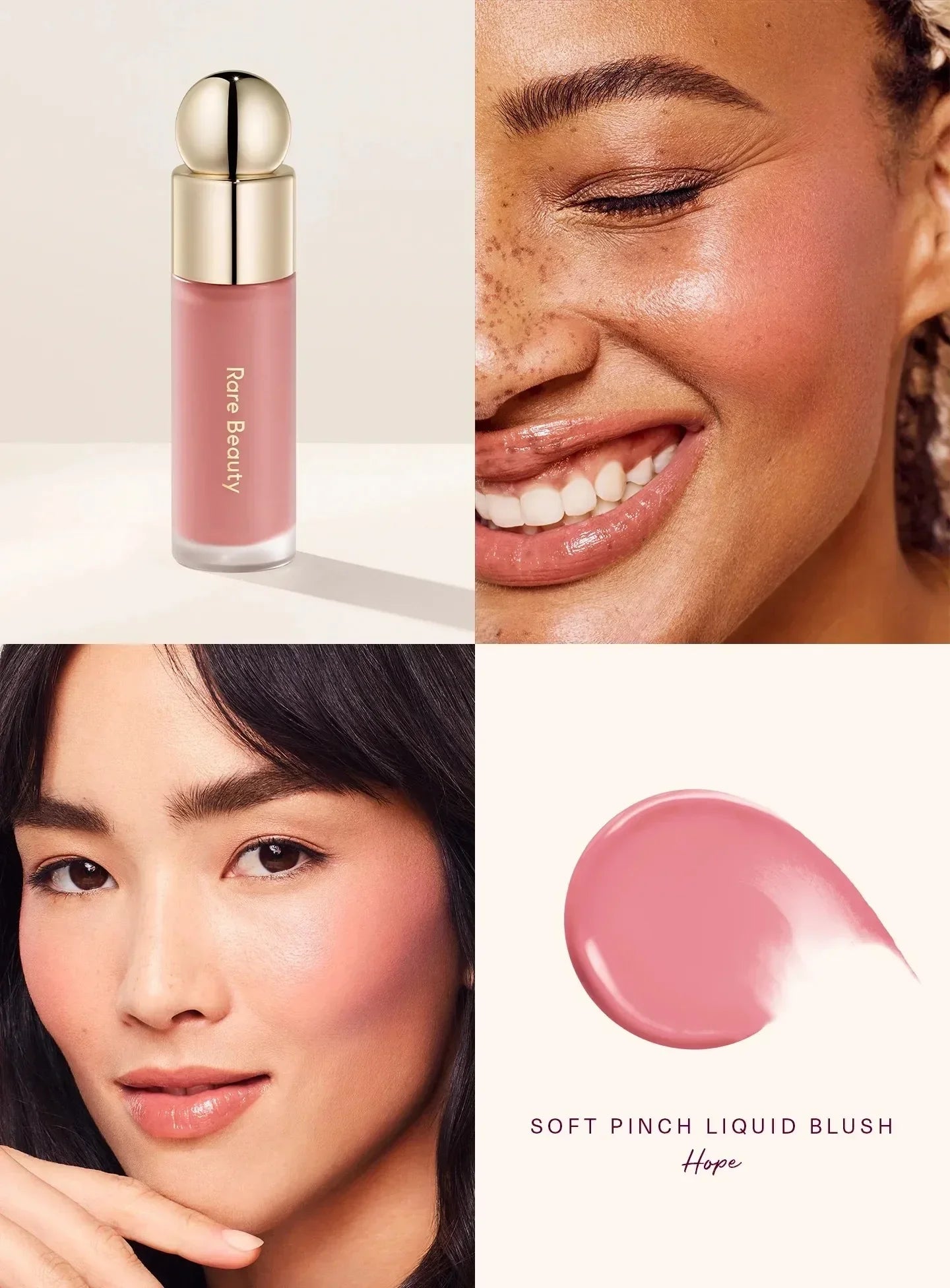 Rare Beauty Liquid Blush Luminous Powder Blush Bouncy Blush Vulnerable Melting Blush Long Lasting Transfer-proof Smudge-proof