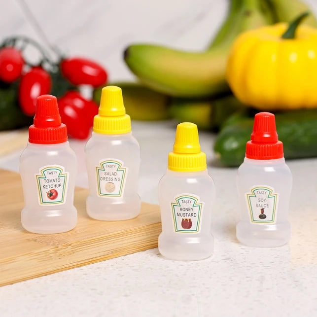 Mini Tomato Ketchup Bottle Portable Small Sauce Container Salad Dressing Pantry S For Bento Box Household Plastic Gravy Boat