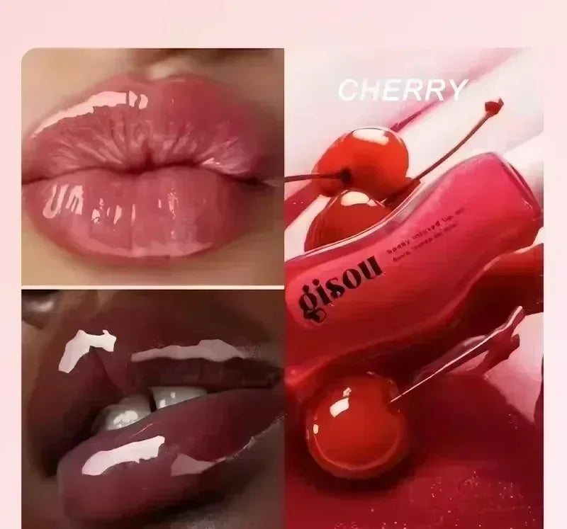 2025 Original Gisou Honey Watermelon Strawberry Essence Lip Oil Moisturizing Reduce Lip Lines Exfoliating Liquid Lip Gloss Care