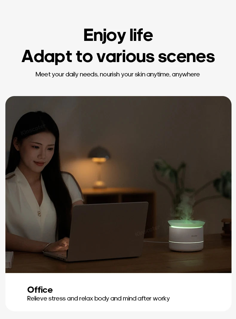 Ultra Quiet Mist Spray Surge Aromatherapy Diffuser with Colorful Lighting Essential Oil Humidifier Sprayer for Home Room Office