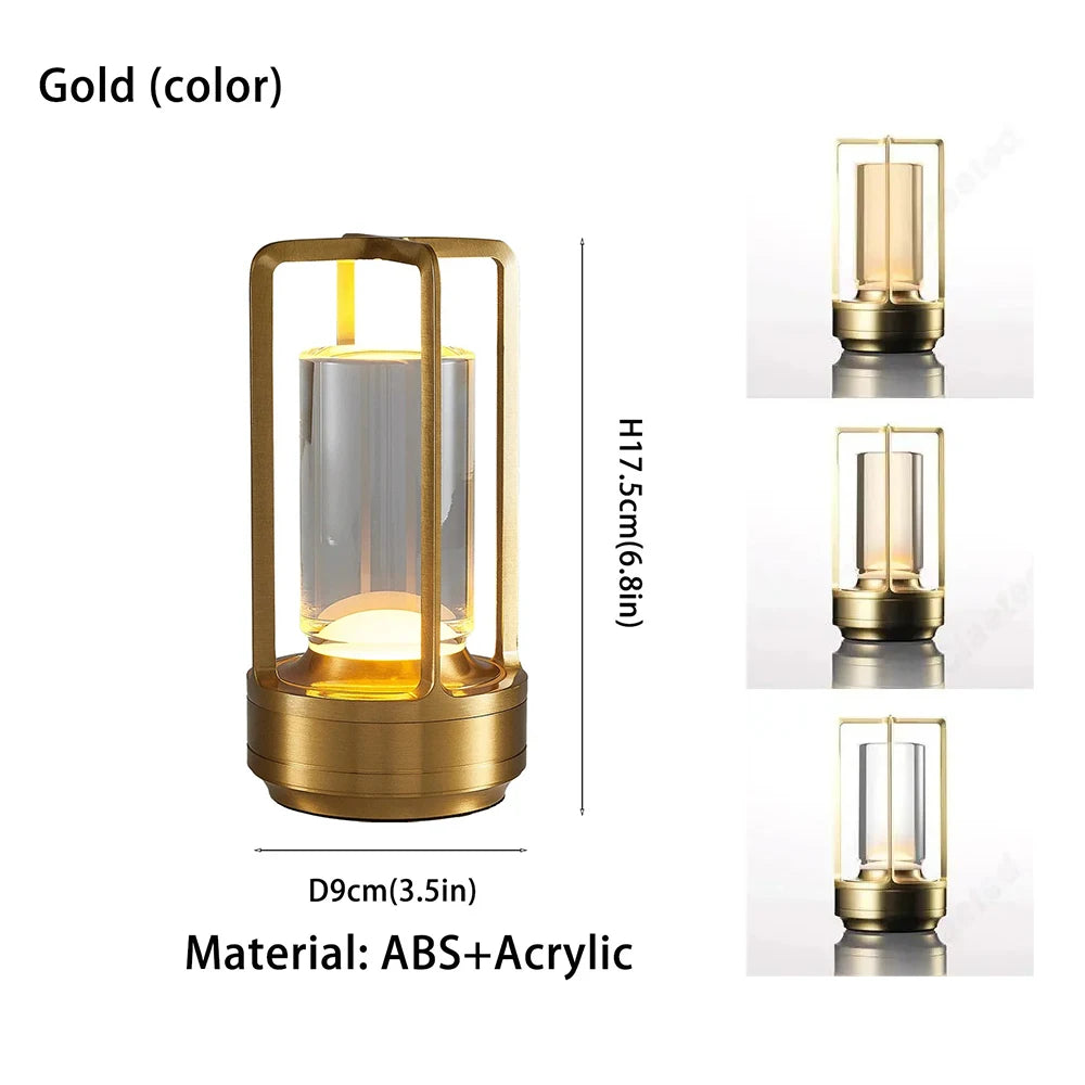 GGbingo Cordless LED Table Lamp, Rechargeable Creative Atmosphere Light for Desk, Camping, Restaurant & Bedside