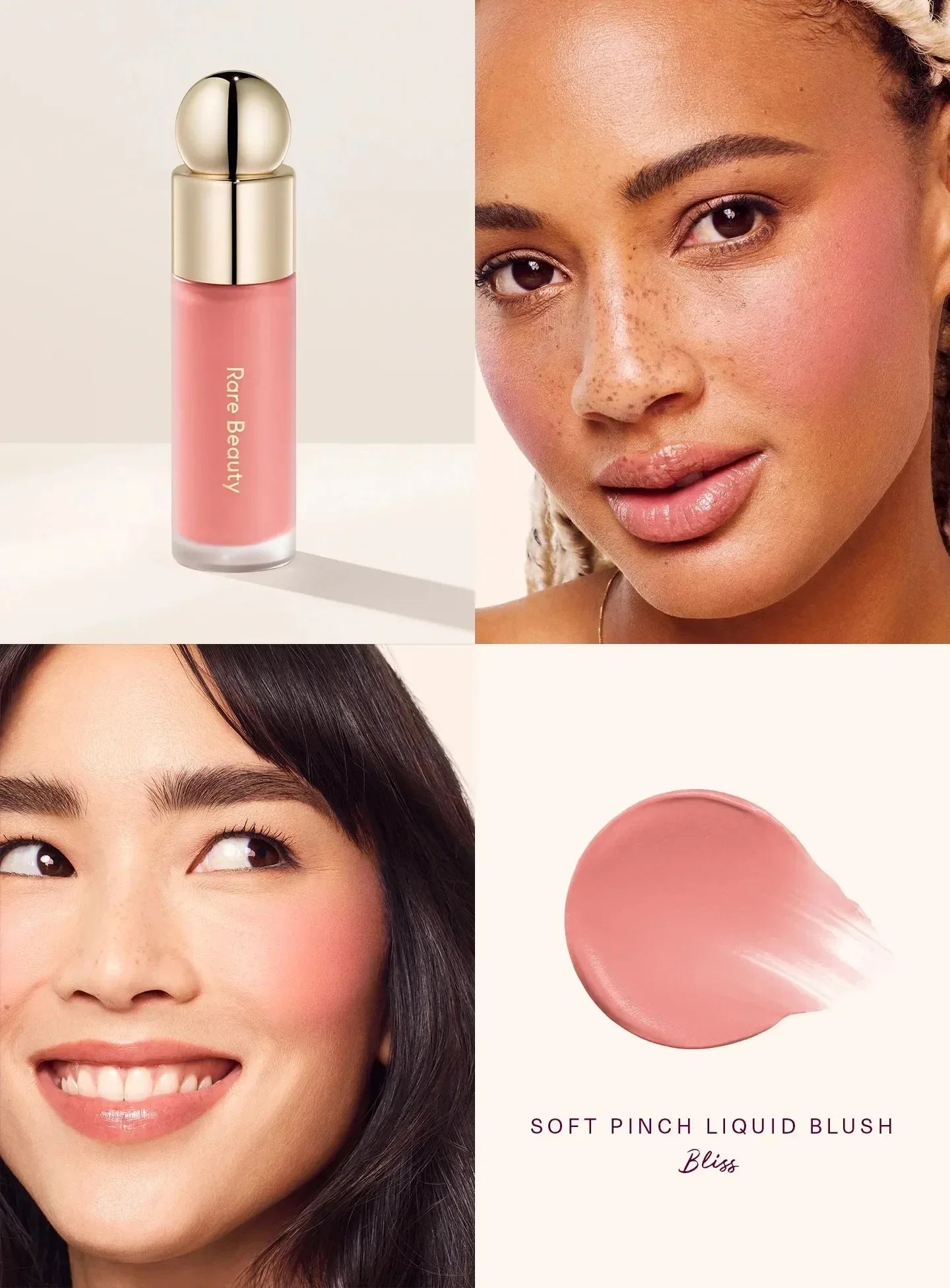 Rare Beauty Liquid Blush Luminous Powder Blush Bouncy Blush Vulnerable Melting Blush Long Lasting Transfer-proof Smudge-proof