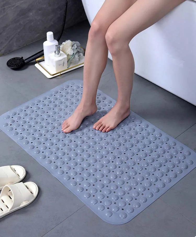 Shower Bath Mat Bath Tub Pad Household Bathroom Hollow Hydrophobic Thicken Anti Slip Pad Suction Cup Bathtub Massage Foot Pad