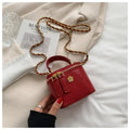 Small Shoulder Bucket Bag For Women Classic Mini Clutches Female Small Square Box Crossbody Metal Chain Handbag