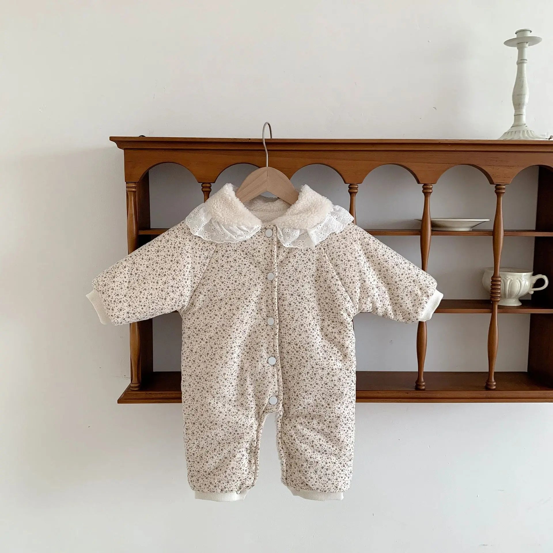 2025 Winter Plush Thicken Baby Romper Toddler Girls Boys Jumpsuit One-Pieces Bodysuits Baby Padded Thickened Crawling Suit