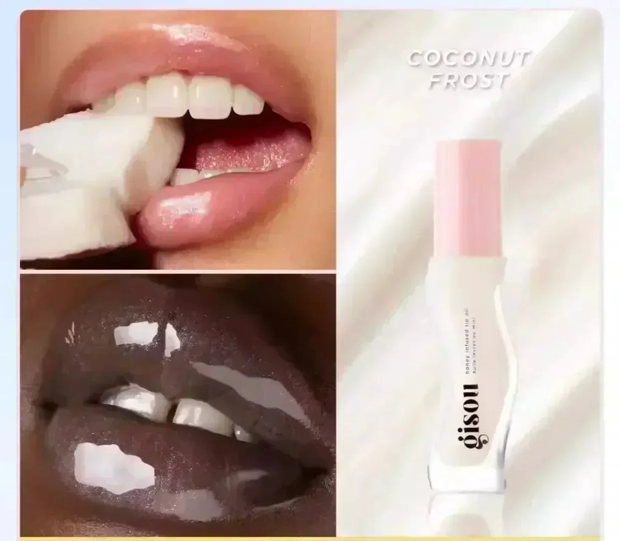 2025 Original Gisou Honey Watermelon Strawberry Essence Lip Oil Moisturizing Reduce Lip Lines Exfoliating Liquid Lip Gloss Care